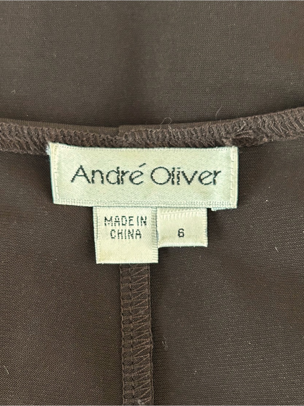 4/$20 André Olivier Brown Faux Wrap Wide Leg Jumpsuit Buckle Accent Size 6 - Picture 4 of 5